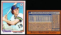 1978 Topps Bb- #173 Robin Yount, Brewers- 5 Cards