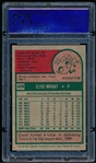 1975 Topps Bb- #408 Clyde Wright, Brewers- PSA NM-Mt 8