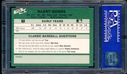 1987 Classic Travel Baseball- Update Yellow #113 Barry Bonds PSA NM-Mt 8 (OC)