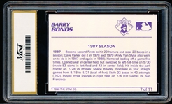 1990 Star Bb- #7 Barry Bonds- Mint Grading- Gem Mint 10