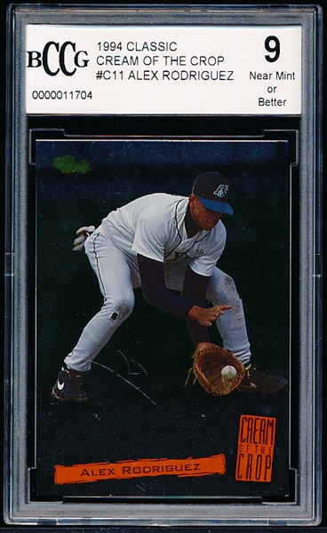 1994 Classic BB- Cream of the Crop #C11 Alex Rodriguez- BCCG 9 (Near Mint or Better)