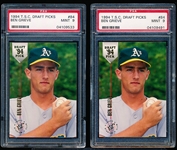 1994 Topps Stadium Club Draft Picks BB- #84 Ben Grieve- PSA Mint 9 – 2 cards