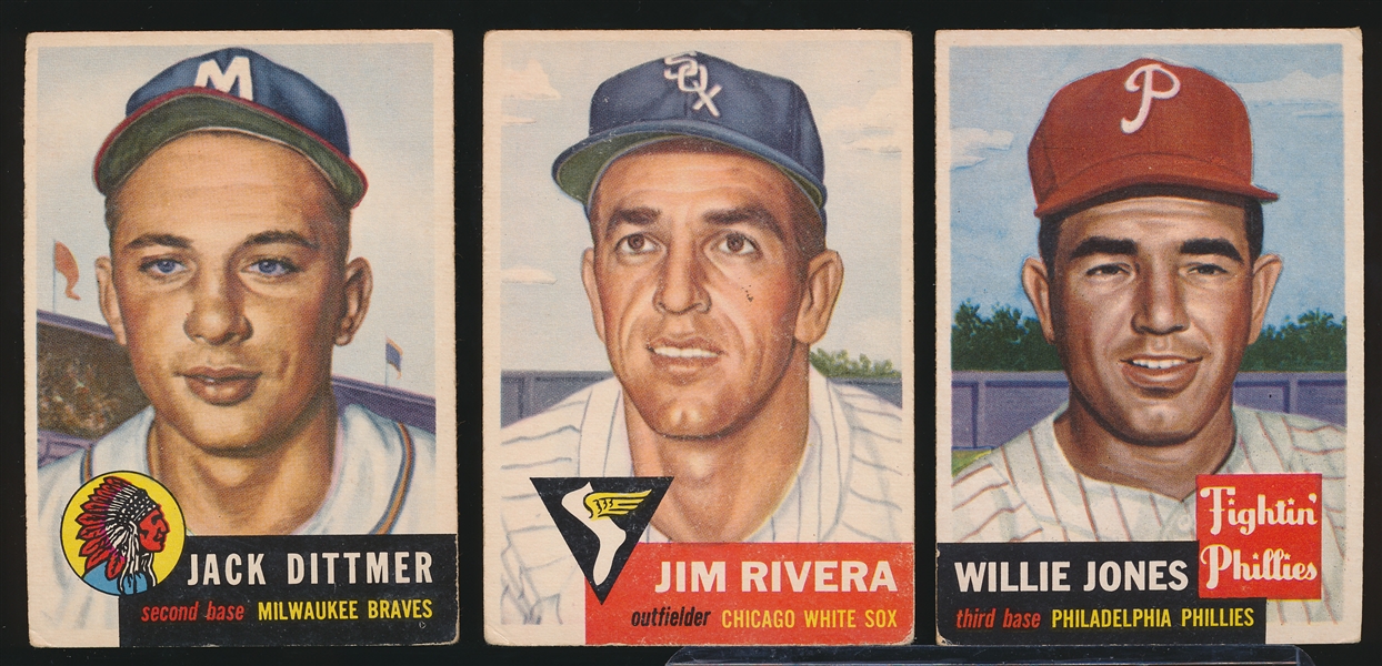 1953 Topps Baseball- 6 Diff