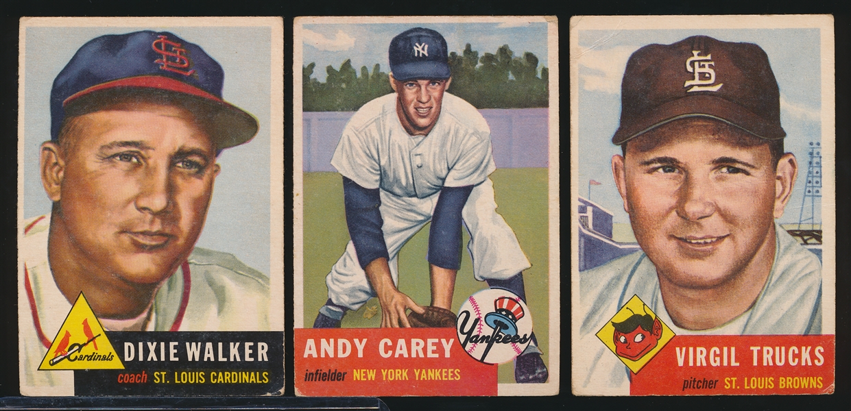 1953 Topps Baseball- 6 Diff