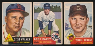 1953 Topps Baseball- 6 Diff