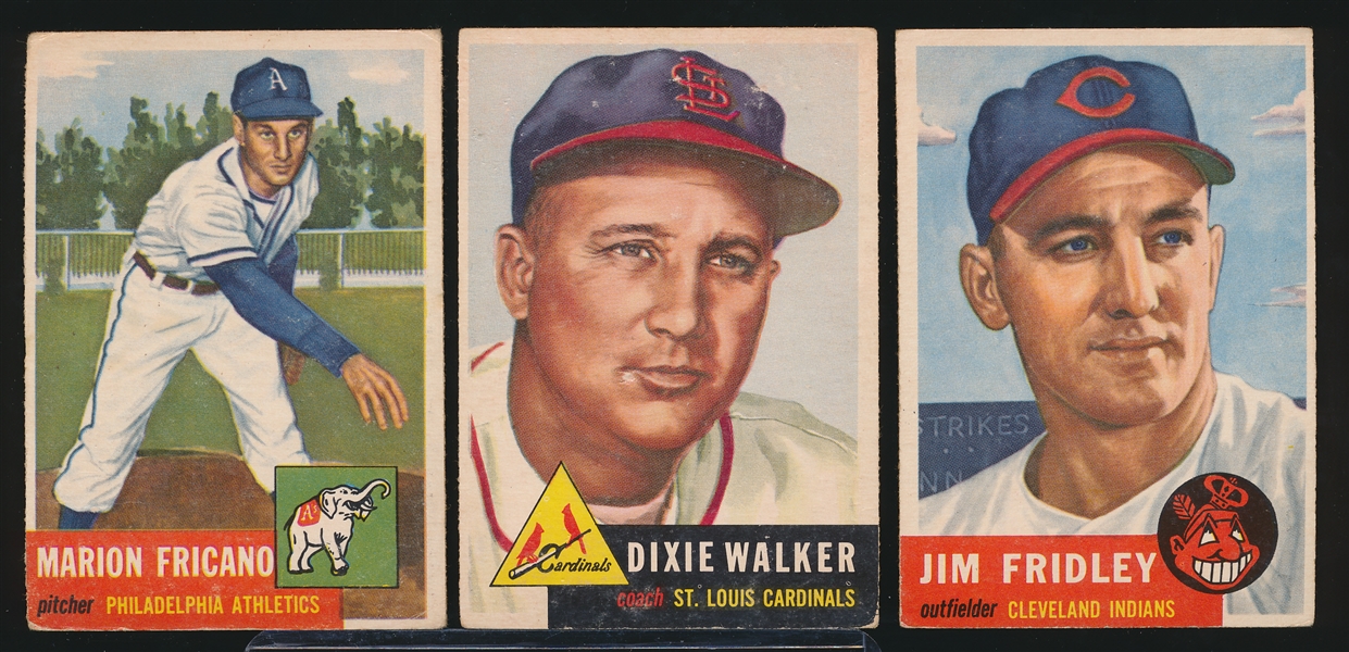 1953 Topps Baseball- 6 Diff