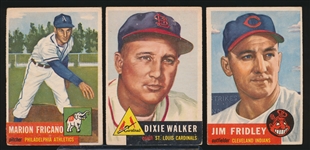 1953 Topps Baseball- 6 Diff