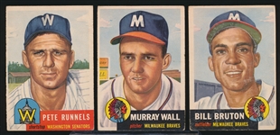 1953 Topps Baseball- 6 Diff