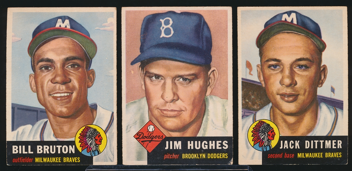 1953 Topps Baseball- 7 Diff