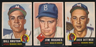 1953 Topps Baseball- 7 Diff