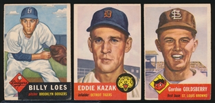 1953 Topps Baseball- 8 Diff