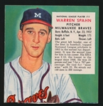 1954 Red Man No Tab- NL #11 Warren Spahn, Braves