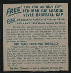 1954 Red Man No Tab- NL #11 Warren Spahn, Braves