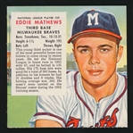 1954 Red Man No Tab- NL #23 Eddie Mathews, Braves