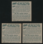 1954 Red Man No Tabs- 3 Diff