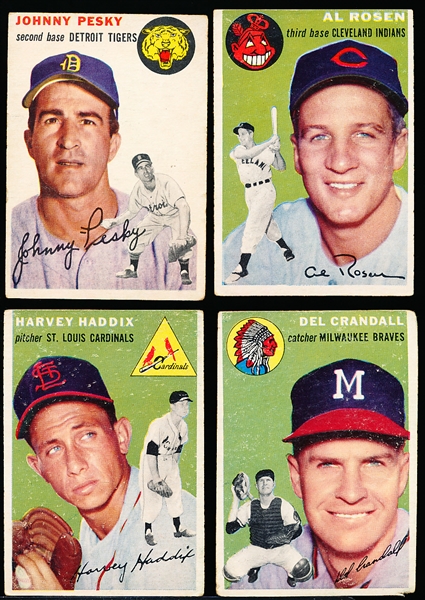 1954 Topps Baseball- 14 Diff