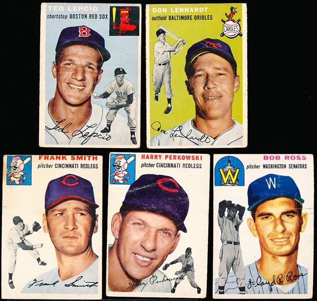 1954 Topps Baseball- 5 Cards