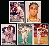 1957 Topps Bb- 5 Diff Milwaukee Braves