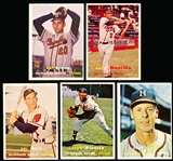 1957 Topps Bb- 5 Diff Milwaukee Braves