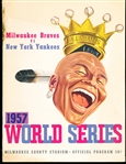1957 World Series Baseball Program- New York Yankees at Milwaukee Braves