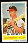 1961 Bazooka Baseball- #11 Ed Mathews, Braves