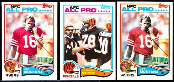 1982 Topps Fb- 3 Cards