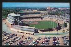August 1958 Milwaukee County Stadium #100Z Chrome Bsbl. Postcard