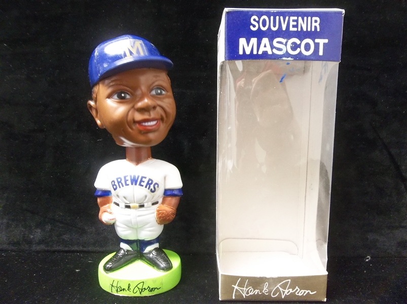 1975 Milwaukee Brewers MLB Henry Aaron Bobble head in Original Box