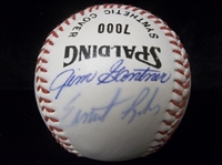 Autographed Jim Gantner and Ernie Riles Spalding 7000 Official League Bsbl.