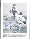 Autographed Felix Mantilla Milwaukee Braves MLB B/W 7-½” x 10” Reprint of a Game Action Wire Photo including Mickey Mantle