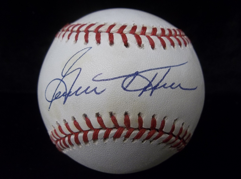 Autographed Gorman Thomas Official AL Bobby Brown Baseball
