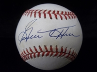 Autographed Gorman Thomas Official AL Bobby Brown Baseball