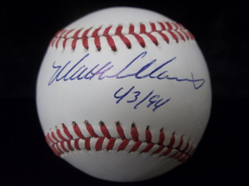Autographed Matt Williams (Giants 3B) Official Rawlings OLB-1 League Baseball