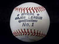 Autographed Official Spalding MLB Specification No. 1 Baseball- by 4 Brewers- Manager, Players, and Announcer