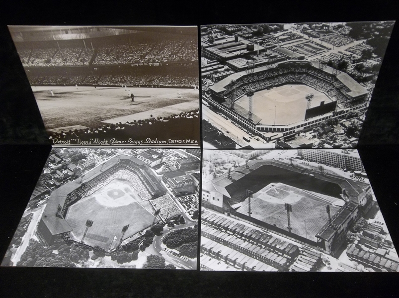Clean-Up Lot of 8 Diff. B/W 8” x 10” Photos of Baseball Parks/All-Star Game Photos