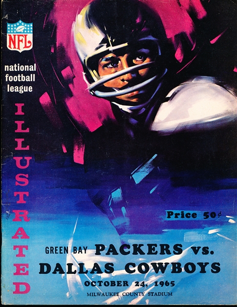 October 24, 1965 Dallas Cowboys vs. Green Bay Packers NFL Program @ Milwaukee
