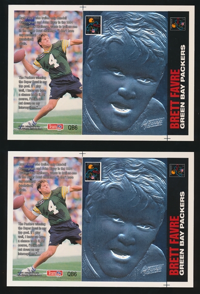 1994 Action Packed Ftbl. “Quarterback Club Flats” #QB6 Brett Favre- 5 Cards