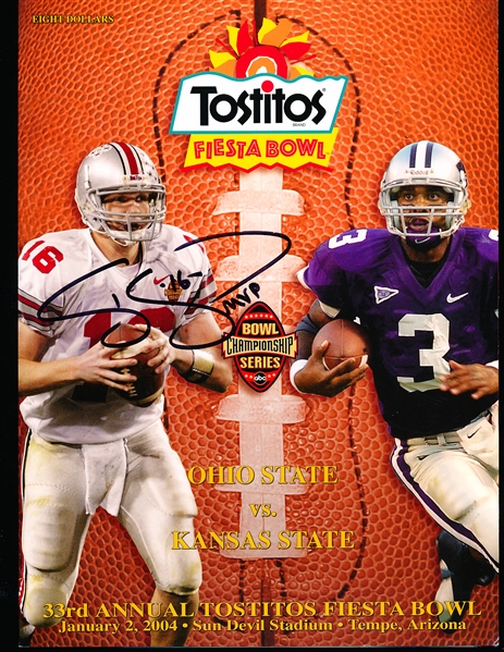 Autographed January 2, 2004 Tostitos Fiesta Bowl Program- by MVP Craig Krenzel
