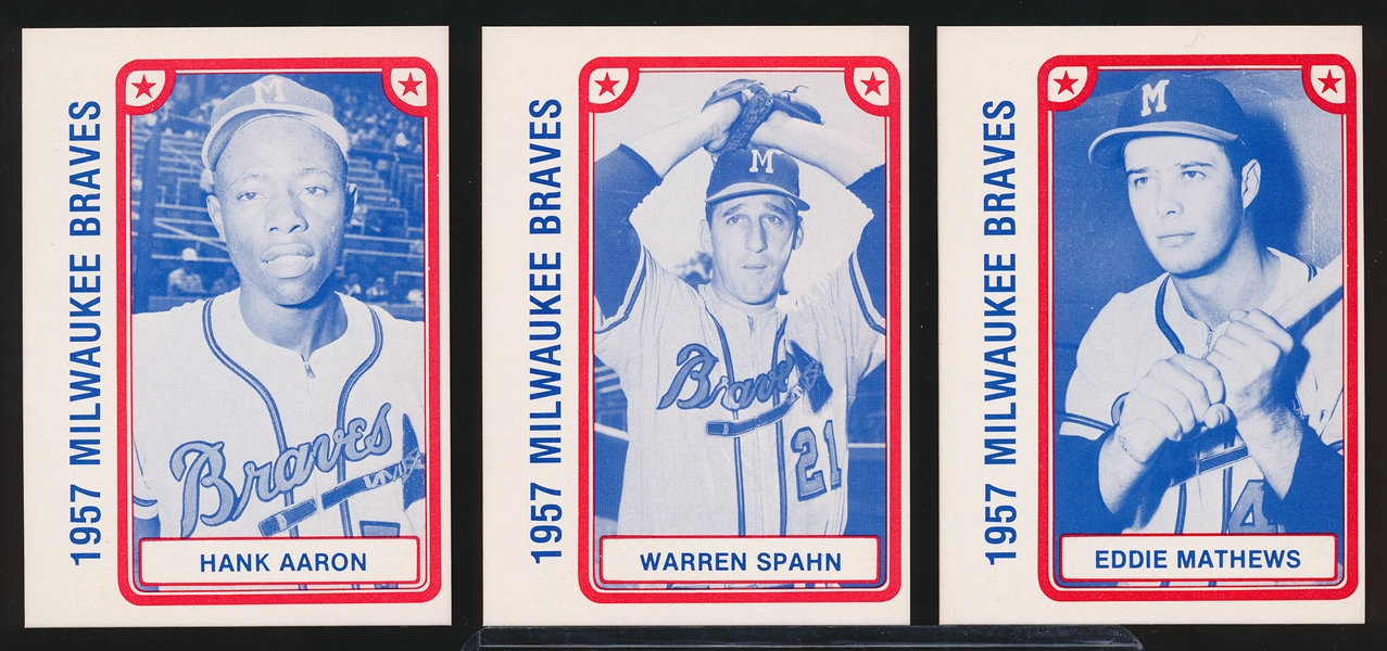 1980 TCMA 1957 Milwaukee Braves Complete Set of 42