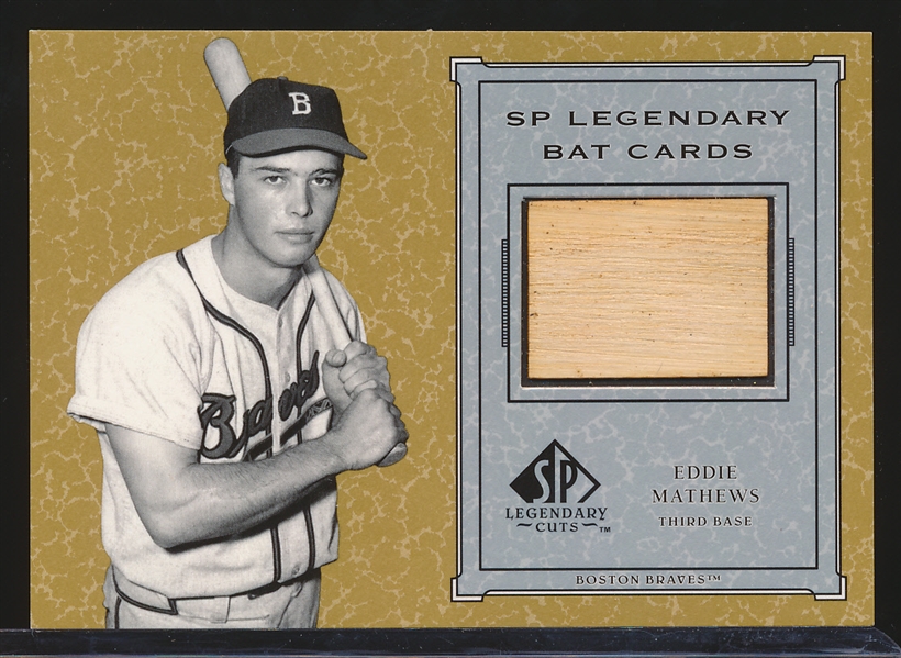 2001 SP Legendary Cuts Bb- #B-EM Eddie Mathews, Boston Braves