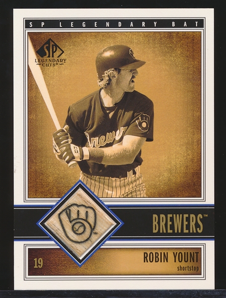 2002 SP Legendary Cuts Bb- “SP Legendary Bat”- #B-RYo Robin Yount, Brewers