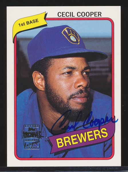 2003 Topps Archives Bb- “Fan Favorite Autographs”- #FFA-CC Cecil Cooper, Brewers