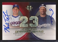 2007 Ultimate Bb- “Autographed Ultimate Numbers Match”- #NM-TW Mark Teixeira (Rangers)/ Rickie Weeks (Brewers)- #18/23