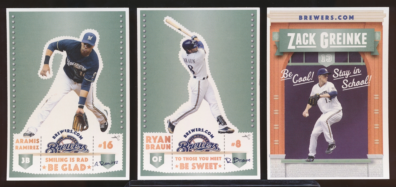 2012 Milwaukee Brewers Safety Set of 30- NrMt-Mt. sponsored by AAA Insurance in Glendale