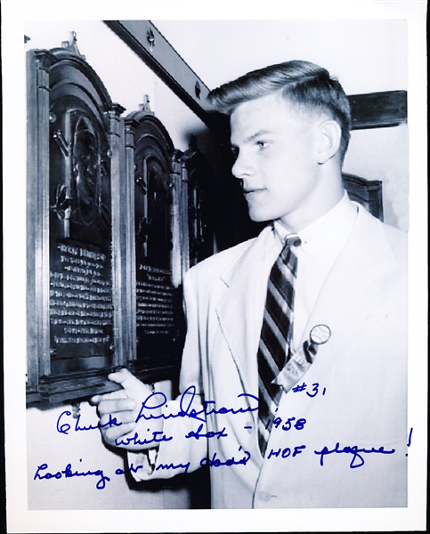Autographed Chuck Lindstrom MLB B/W 8” x 10” Photo
