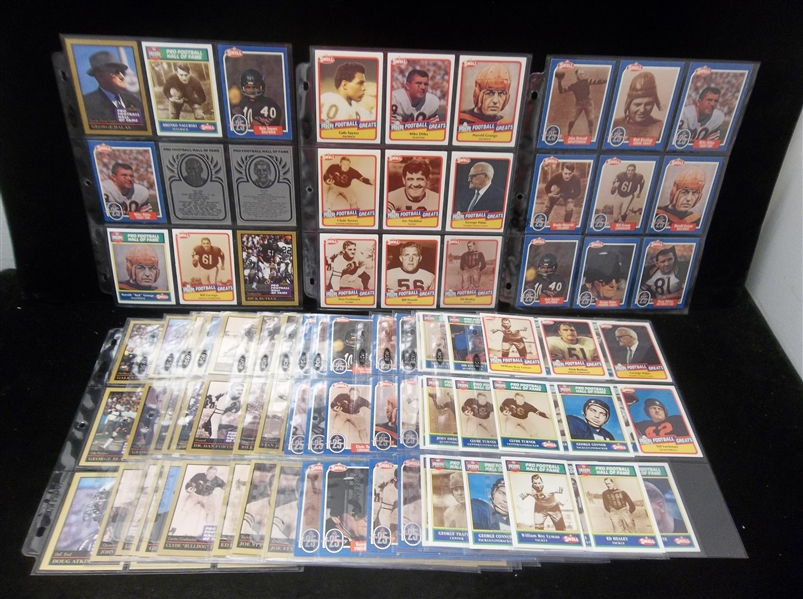 Clean-Up Lot of Mostly 1988-91 Swell/Enor Chicago Bears Pro Football Hall of Fame Cards