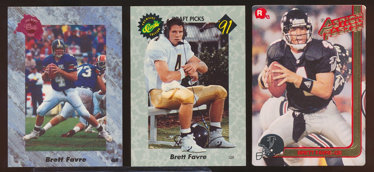 1991 Brett Favre Rookie Years Cards- 12 Diff.