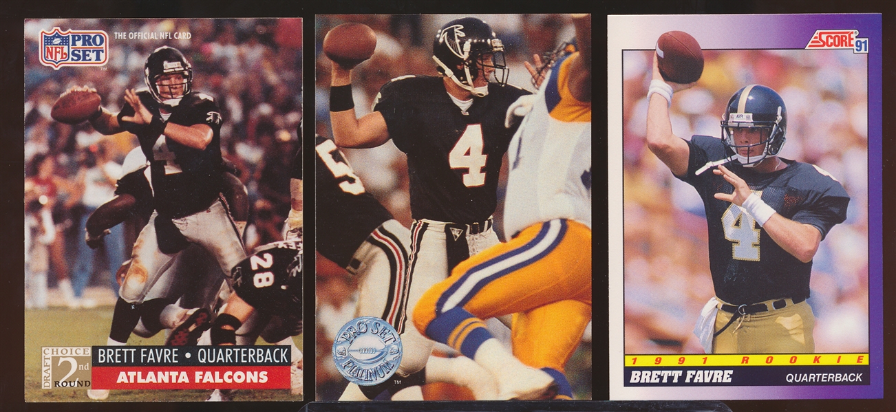1991 Brett Favre Rookie Years Cards- 12 Asst.