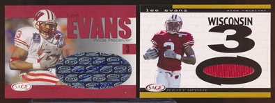 2004 Sage Ftbl.- 2 Diff. Lee Evans U. of Wisconsin Inserts