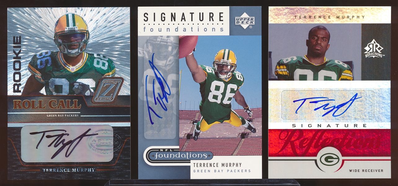 2005 Terrence Murphy (Packers) Jersey or Autograph Inserts- 5 Diff.